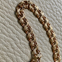 Vintage 1968 Double link solid 18k gold bracelet - 7.5 inch length