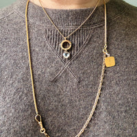 Swedish Vintage Watch Chain - Bracelet or Necklace extender in 18k gold - 7.6 inch adjustable length