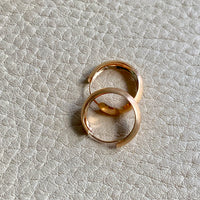 Classic matte finish 18k solid gold hoop earrings - 0.6 inch diameter