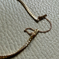 EXCELLENT! Vintage Swedish 18k Gold Tight Curb Bracelet with Safety Chain - 7 inch length