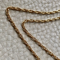Vintage Spiral Link Chain Necklace in 18k Gold - 22.5 Inch Length