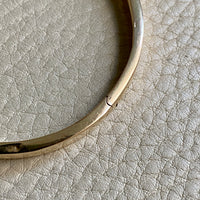 Midcentury era Scandinavian vintage 18k Gold hinged bangle