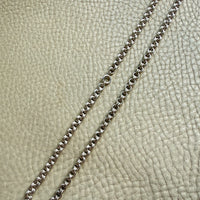 Vintage Silver Double Rolo Link Necklace – 16 Inch Length
