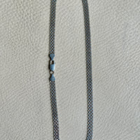 Vintage Sterling silver x-link necklace - 17 inch length