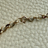 9k gold Antique Rolo Link Chain - 21 inch length