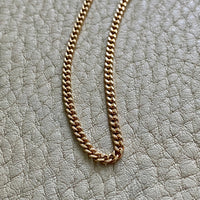 Vintage 18k gold curb bracelet - 7.2 inch length