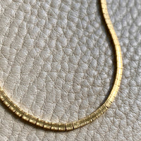 Vintage Omega Link Necklace in 18k Gold- Made in Trissino Italy, 1960s era - 16.5 inch length