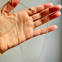 Vintage Italian UnoAErre 18k gold 1mm curb link necklace - 16.8 inch length