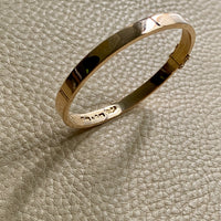 1940s era Modernist Swedish 18k Gold Hinged Bangle - maker Stigbert - 6.8 inch
