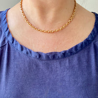 AMAZING 18k gold biker link necklace! - made in Köping, Sweden - 17 inch length