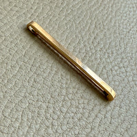 Dutch Vintage 1900s era Safety Pin Brooch in 14k gold - 2.1 inch