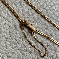 1942 Vintage 18k gold skinny curb bracelet - 7.5 inch length