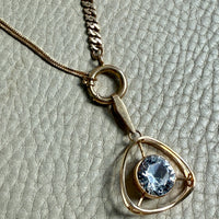 Antique 18k Gold Curb Link Watch Chain Necklace Extender with Large Bolt Clasp - 11 inch length