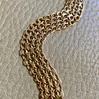 1968 Triple row star link bracelet in 18k gold - 7.25 inch length