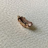 9k Gold British Vintage VW Beetle Car charm or pendant - Midcentury era