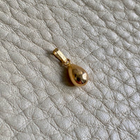 1978 Vintage Swedish 18k gold egg shaped droplet pendant