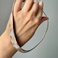 Italian 1950s/60s era Sterling Silver Cleopatra Collar Necklace - 16.2 inch length