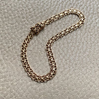 Vintage 18k gold slim x-link bracelet - 7.25 inch length