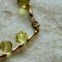 JUICY! Graduated Lemon Quartz and 14k gold necklace - 18 inch length