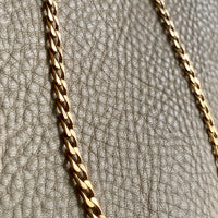 DELICIOUS! Heavy square curb link necklace in solid 18k gold - 21 inch length