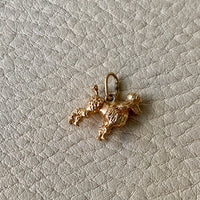 14k gold vintage charm or pendant - French Poodle