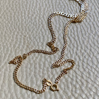 1954 Swedish Vintage 18k gold pressed curb link necklace - 18.7 inch length