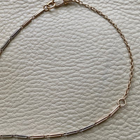 Antique 19 inch 9k gold watch chain necklace with dogclip
