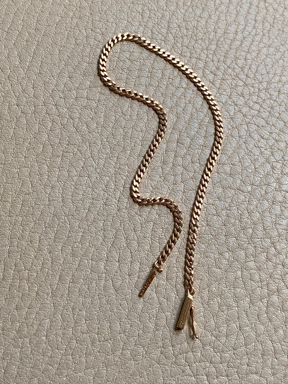 Vintage 18k gold curb bracelet - 7.5 inch length