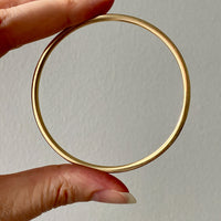 Vintage Scandinavian 14k solid gold bangle 1967-1973 - 8 inch interior circumference
