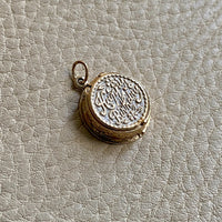 Vintage 14k Gold and Enamel Articulated Happy Birthday Cake - charm or pendant