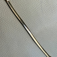 Italian Vintage High Polish Omega Link Bracelet in 14k Gold - 7 inch length
