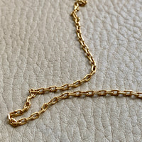 Vintage Italian UnoAErre Biker link chain in 18k gold - 21.5 inch length
