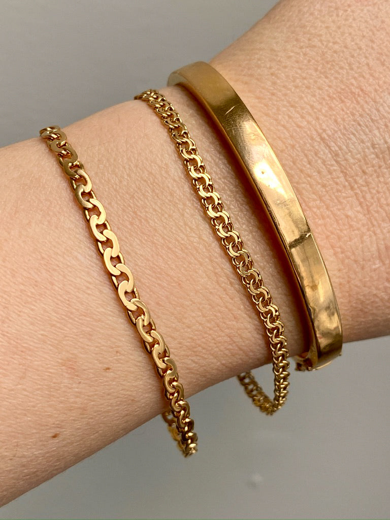 1946 Virola link bracelet in 18k gold - 7.5 inch length