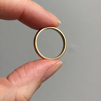 18k solid gold band ring - size 6.5