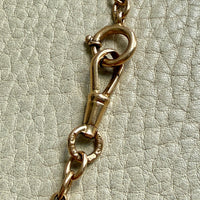 1917 Antique Swedish Double Fetter Watch Chain Necklace in 18k Gold - 17.6 inch length