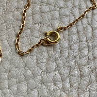 18k Gold Vintage Skinny Biker Link Chain Necklace - 25 inch length