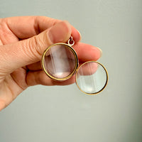 Jumbo ‘Pool of Light’ Antique Locket Pendant in 22k & 14k Gold - Victorian era - 1.1 inch diameter