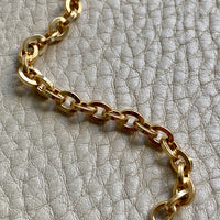 Vintage Italian UnoAErre Biker Link Chain Bracelet in 18k Gold - 7 inch length