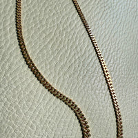Luxurious Vintage Swedish 18k gold pressed curb link necklace, graduated width - 16.8 inch length