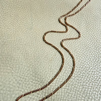 1986 Figaro Curb Link Variation Long Necklace in 18k Gold - 27.7 inch length