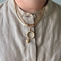 18k Gold Antique Large Bolt Clasp - Excellent for your Pendants/Charms