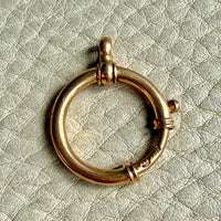 Antique Oversized Watch Chain Bolt Clasp in 18k Gold