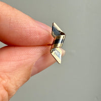 Vintage Curled Striped Ribbon Earrings 14k Gold & Silver – Paul Morelli