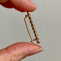 1915 Antique Chain Link Brooch Pin 18k Gold - 1.25 inch length