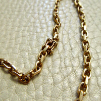 Chunky Vintage Danish 14k Gold Biker Link Chain Necklace – 17.7 Inch Length