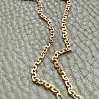 Long 18k Gold Vintage Virola Link Necklace - 21.8 inch length