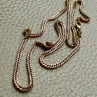 VERY FINE! 1970s era Balestra 18k gold special tight curb chain necklace - 20 inch length