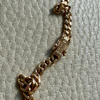 18k Gold Chubby Round Curb Link Chain Necklace - Swedish Vintage - 20 inch length