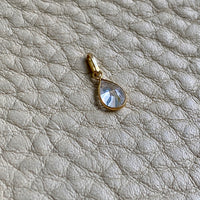 Petite 18k gold crystal pendant or charm