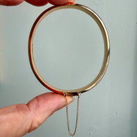 1962 Vintage Finnish 14k Gold Hinged Bangle Bracelet – 7 Inch Interior Circumference